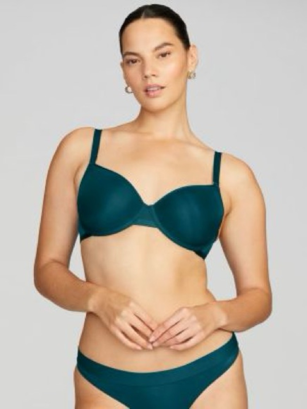 CUUP Demi T-Shirt Bra in Deep Teal Green Size 34E (DD)